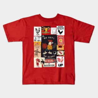 ROOSTER COLLAGE Kids T-Shirt